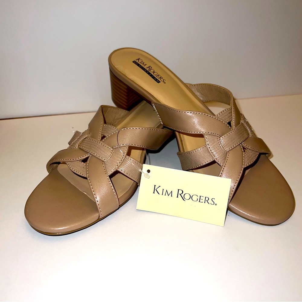 Kim Rogers heels. Brand new with tags. Tan in color.